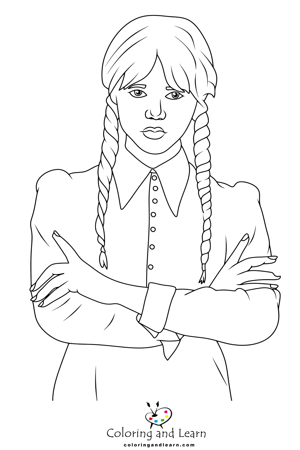 110+ Wednesday Coloring Pages 2