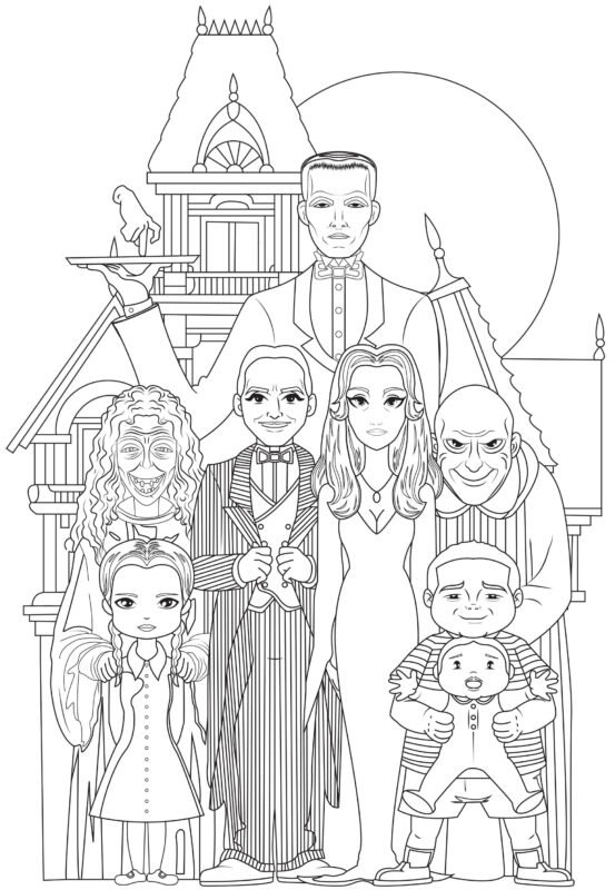 110+ Wednesday Coloring Pages 57