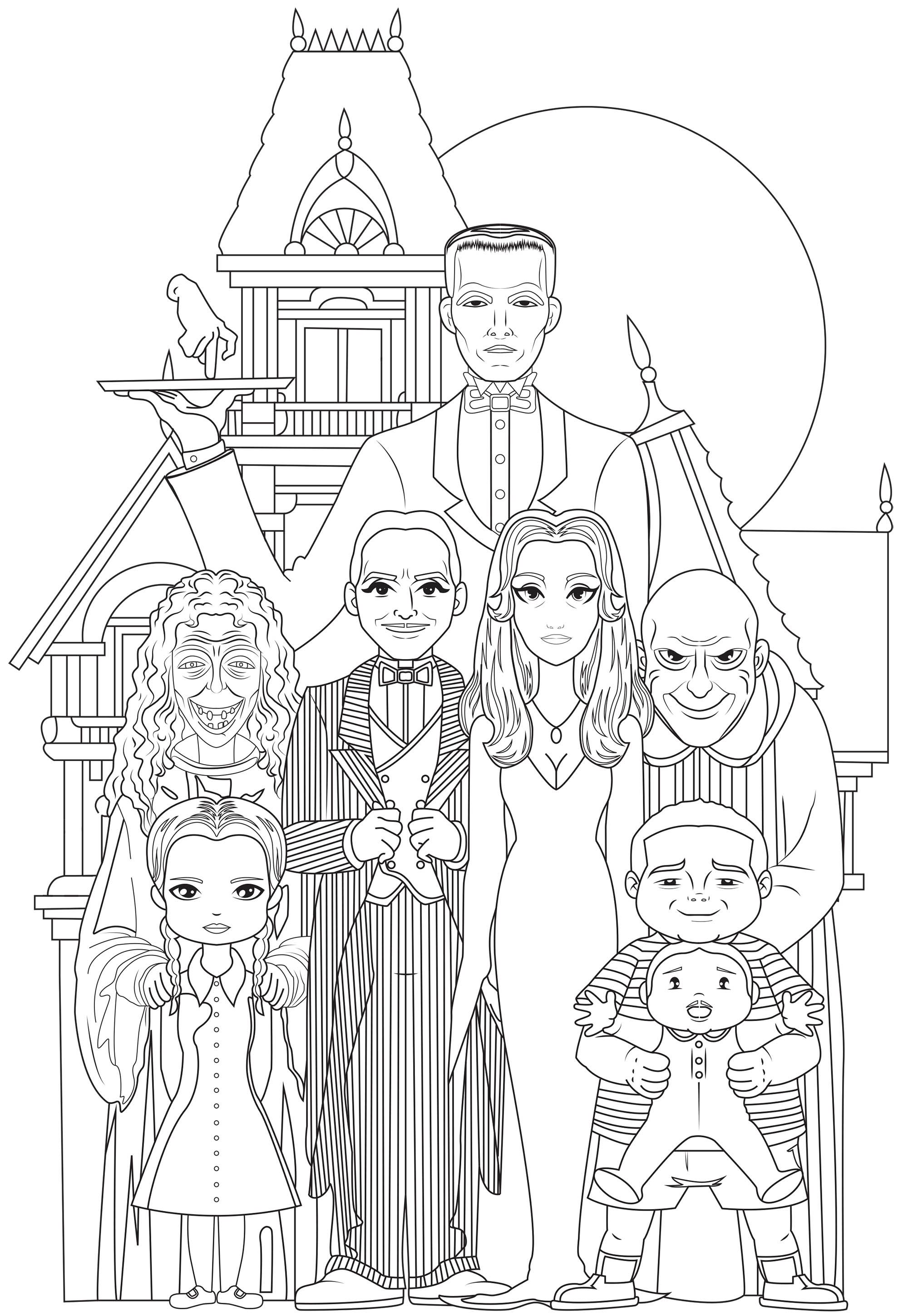 110+ Wednesday Coloring Pages 71