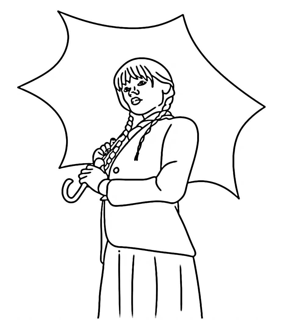 110+ Wednesday Coloring Pages 77