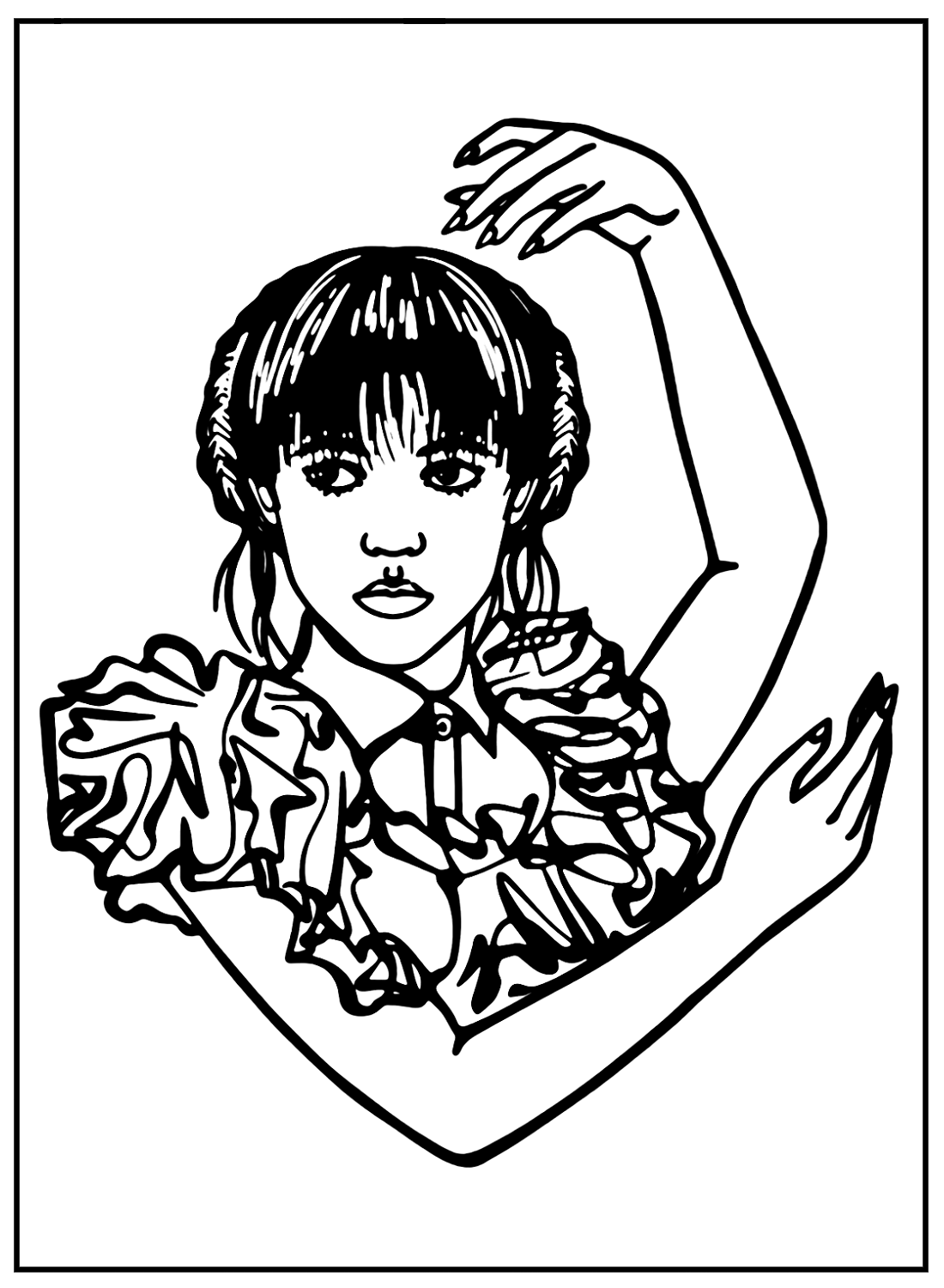 110+ Wednesday Coloring Pages 81