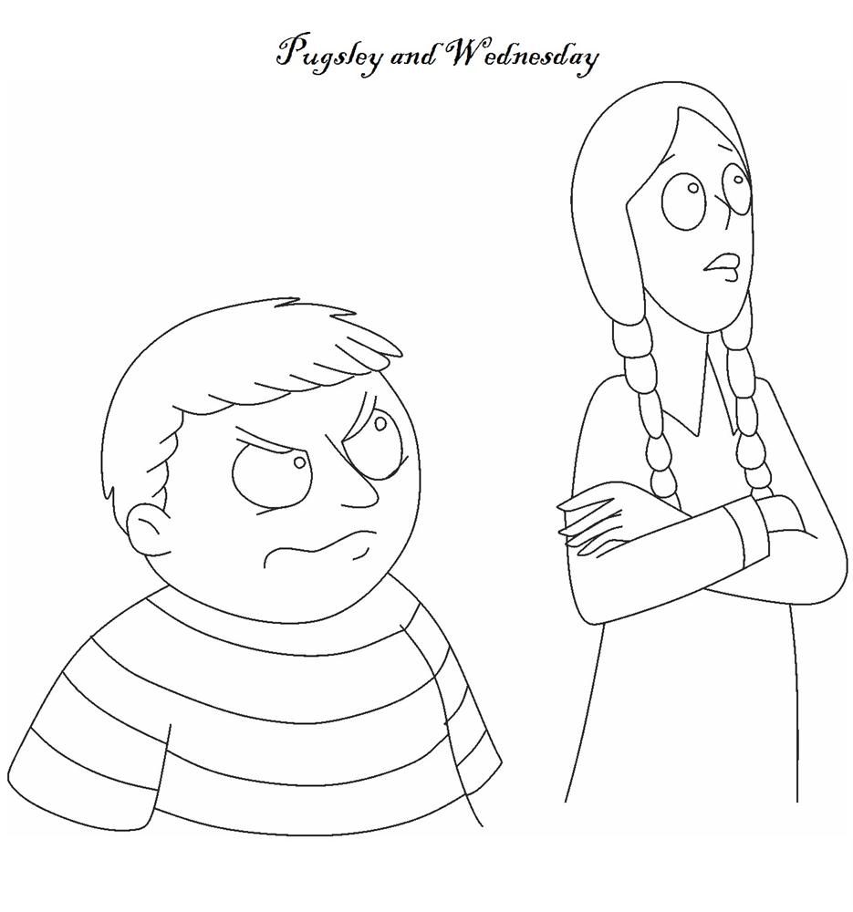 110+ Wednesday Coloring Pages 82