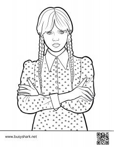 110+ Wednesday Coloring Pages 9