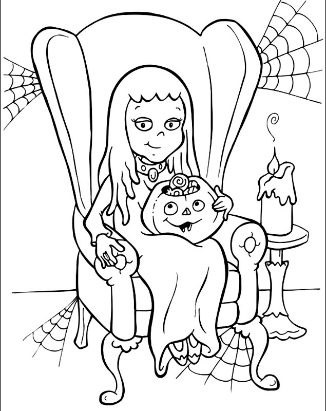 110+ Wednesday Coloring Pages 97