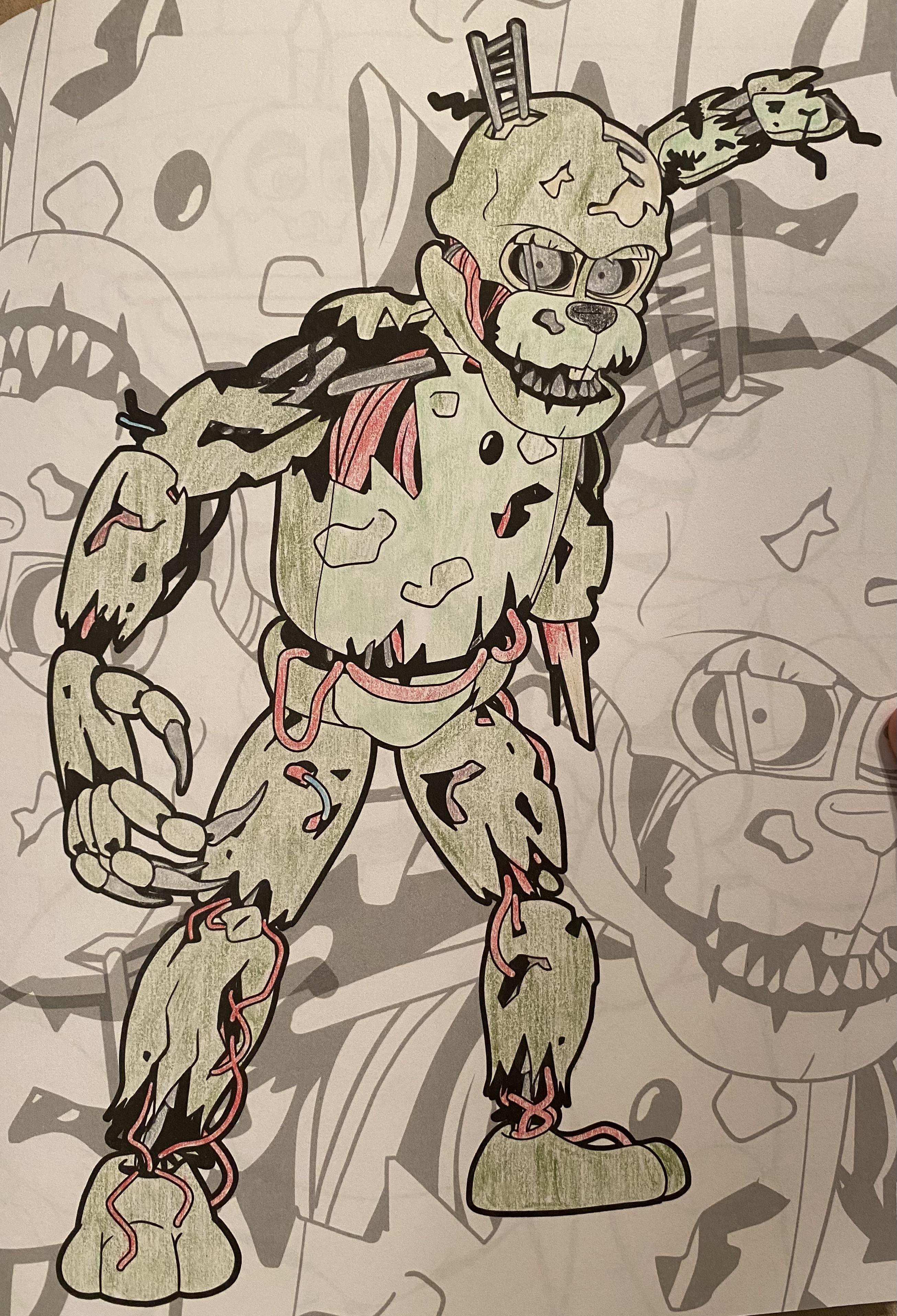 119+ FNAF Coloring Pages 1