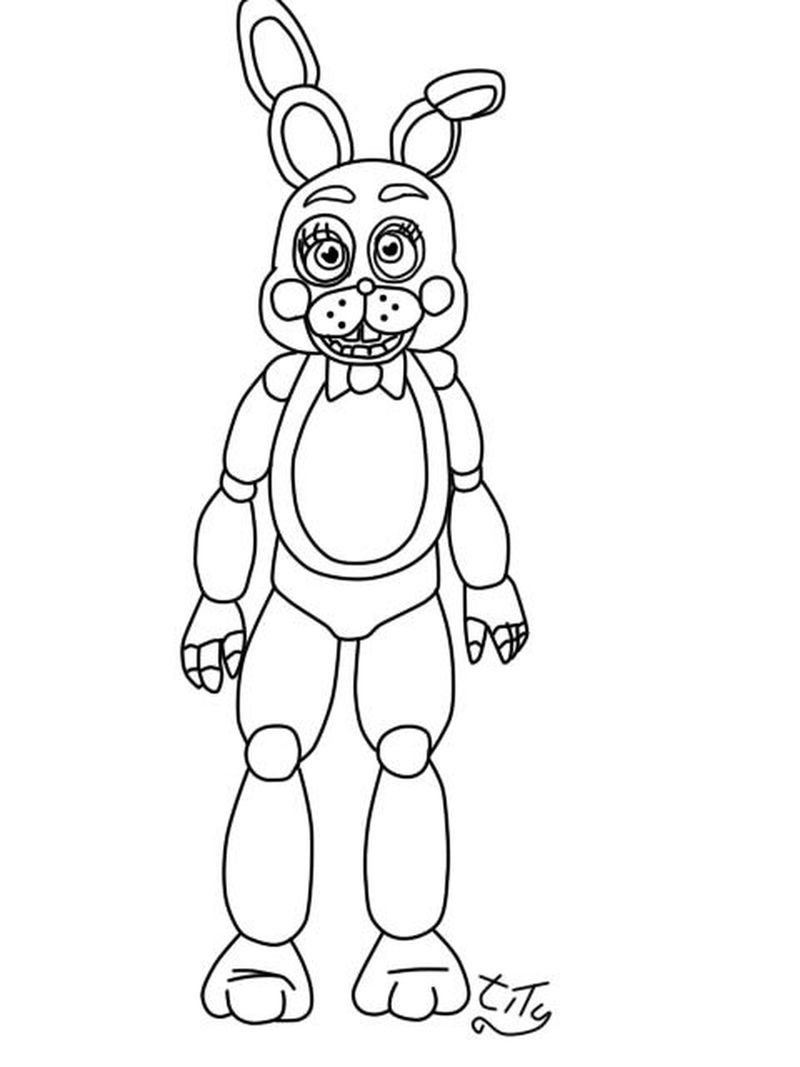 119+ FNAF Coloring Pages 103