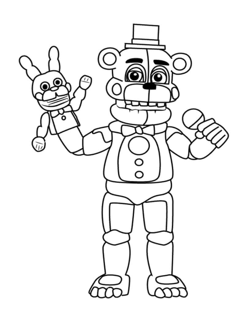 119+ FNAF Coloring Pages 106