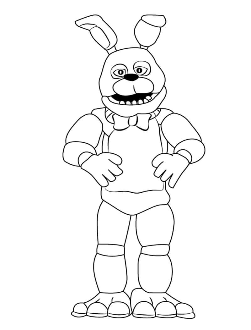 119+ FNAF Coloring Pages 107