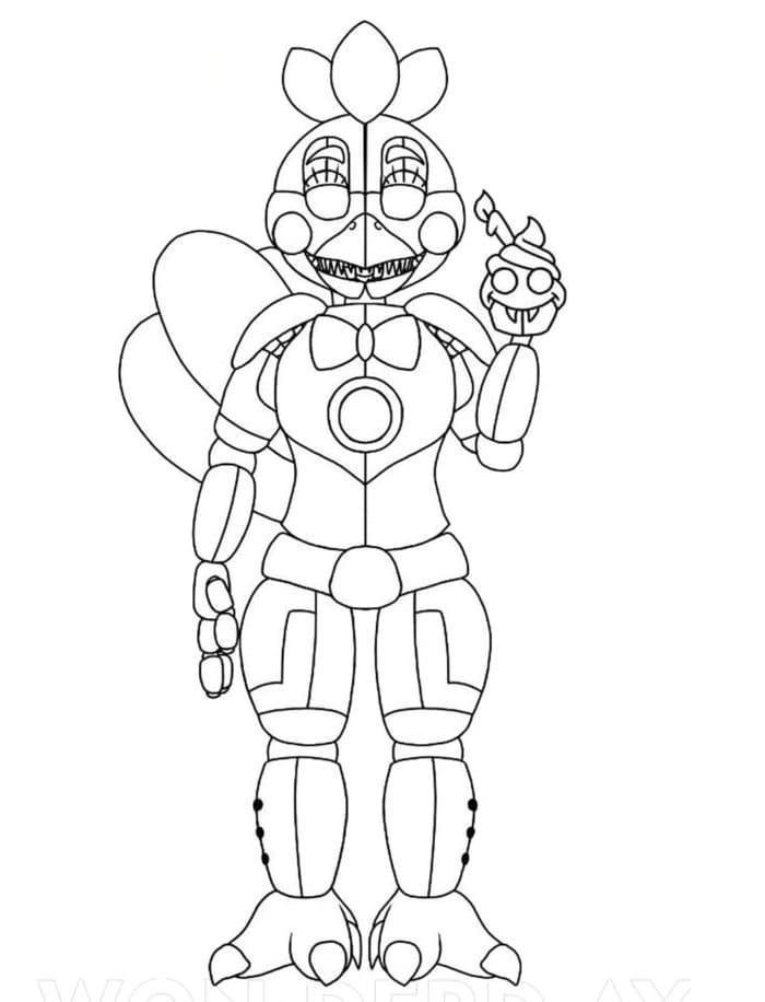 119+ FNAF Coloring Pages 108