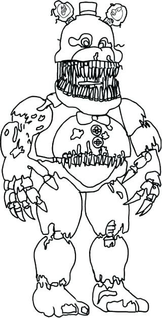 119+ FNAF Coloring Pages 114