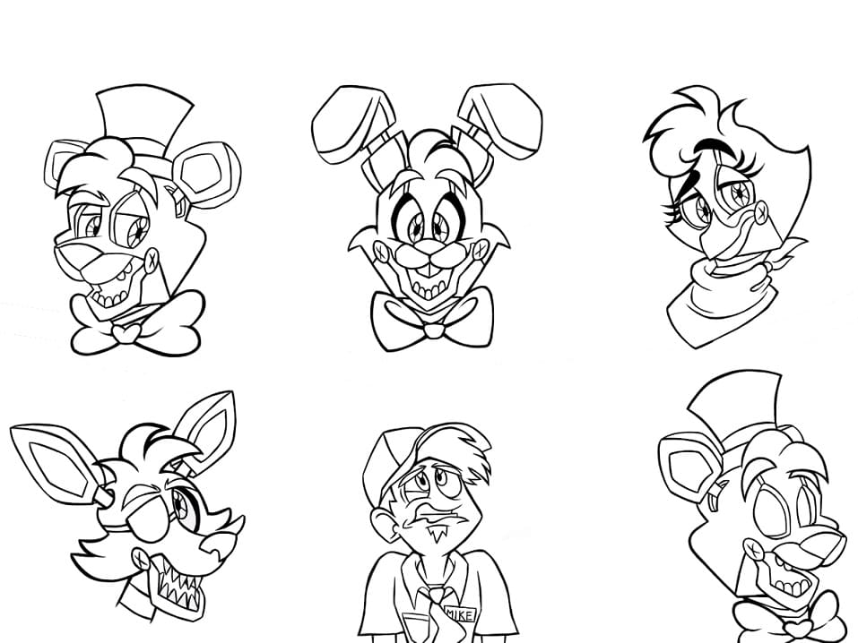 119+ FNAF Coloring Pages 115