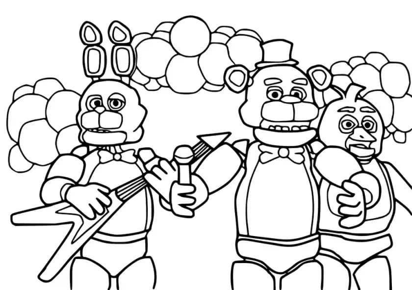 119+ FNAF Coloring Pages 116