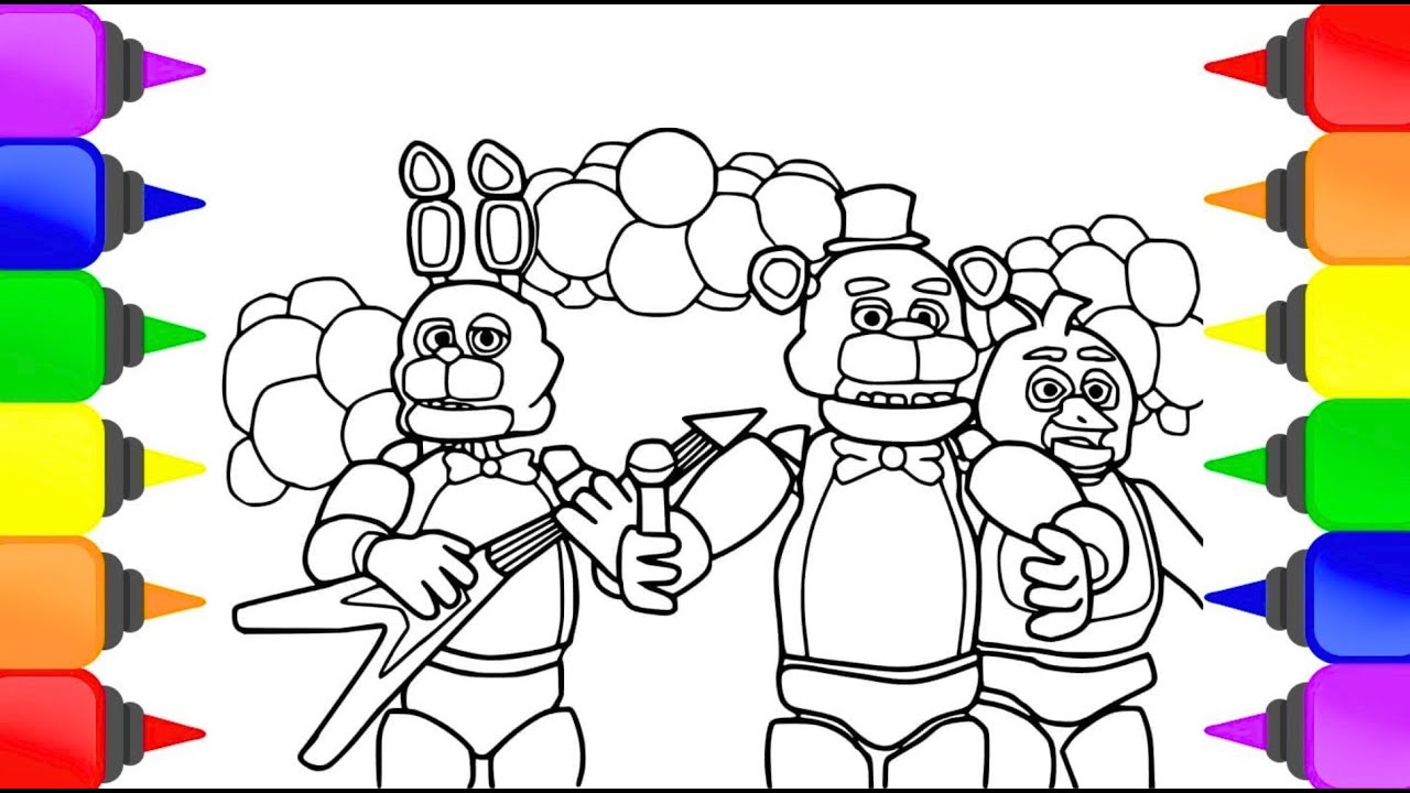 119+ FNAF Coloring Pages 117