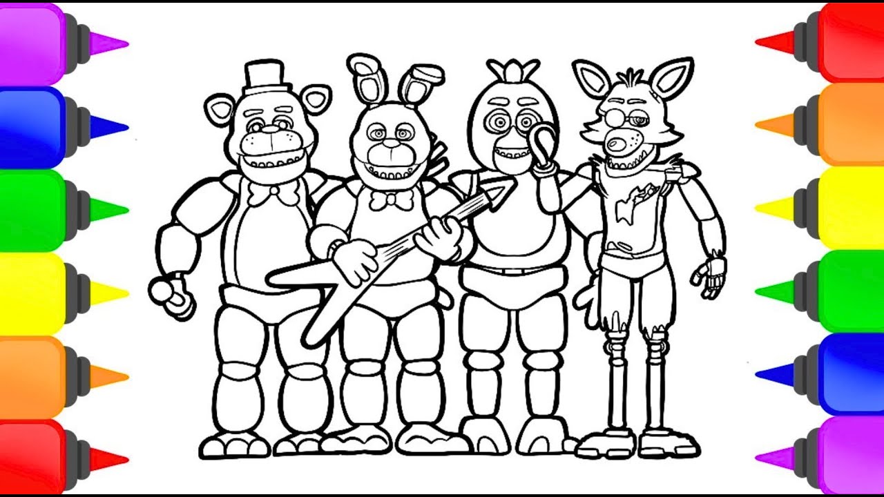 119+ FNAF Coloring Pages 118