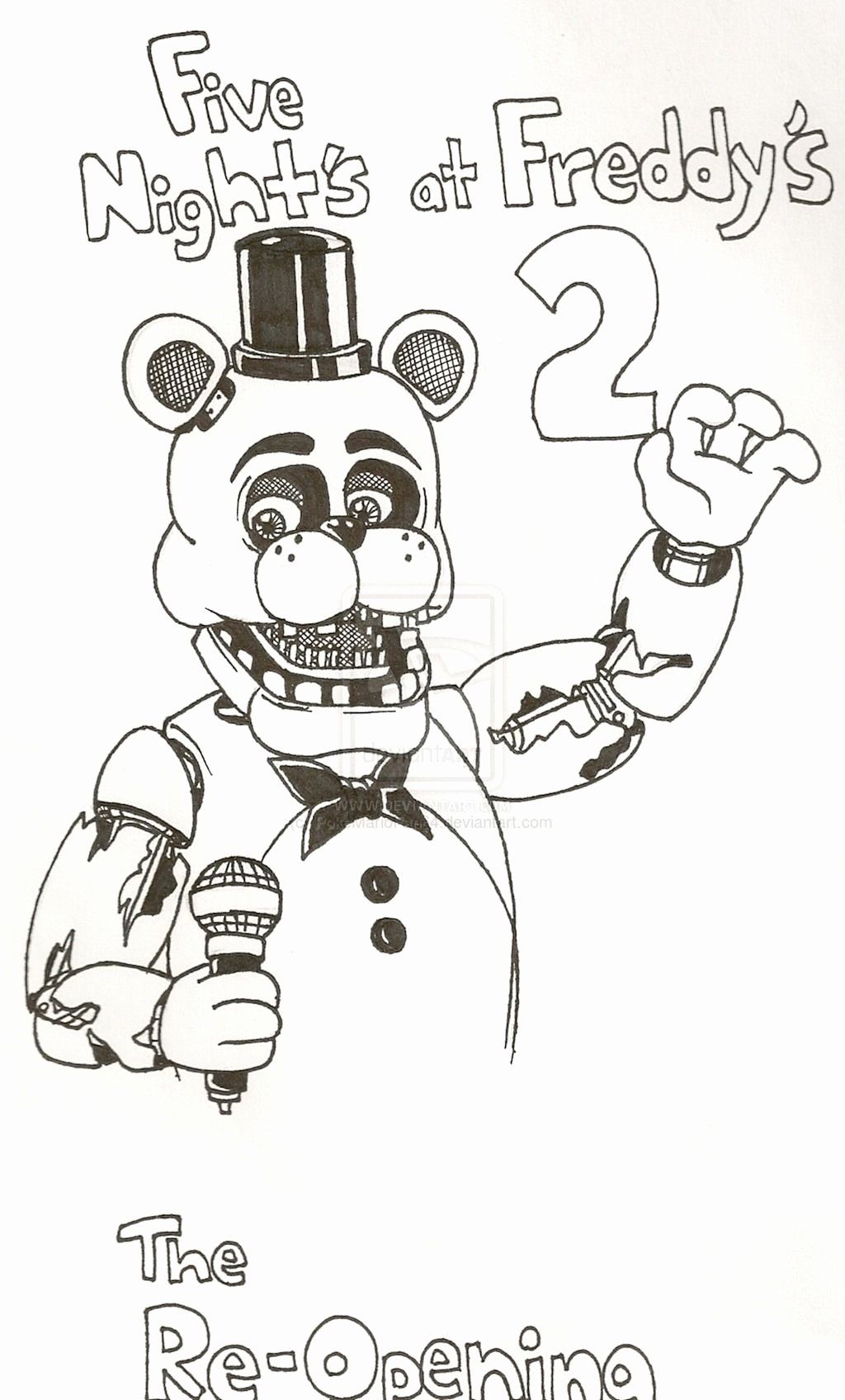 119+ FNAF Coloring Pages 19