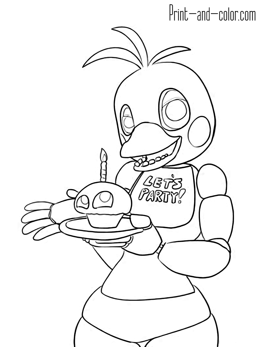 119+ FNAF Coloring Pages 29