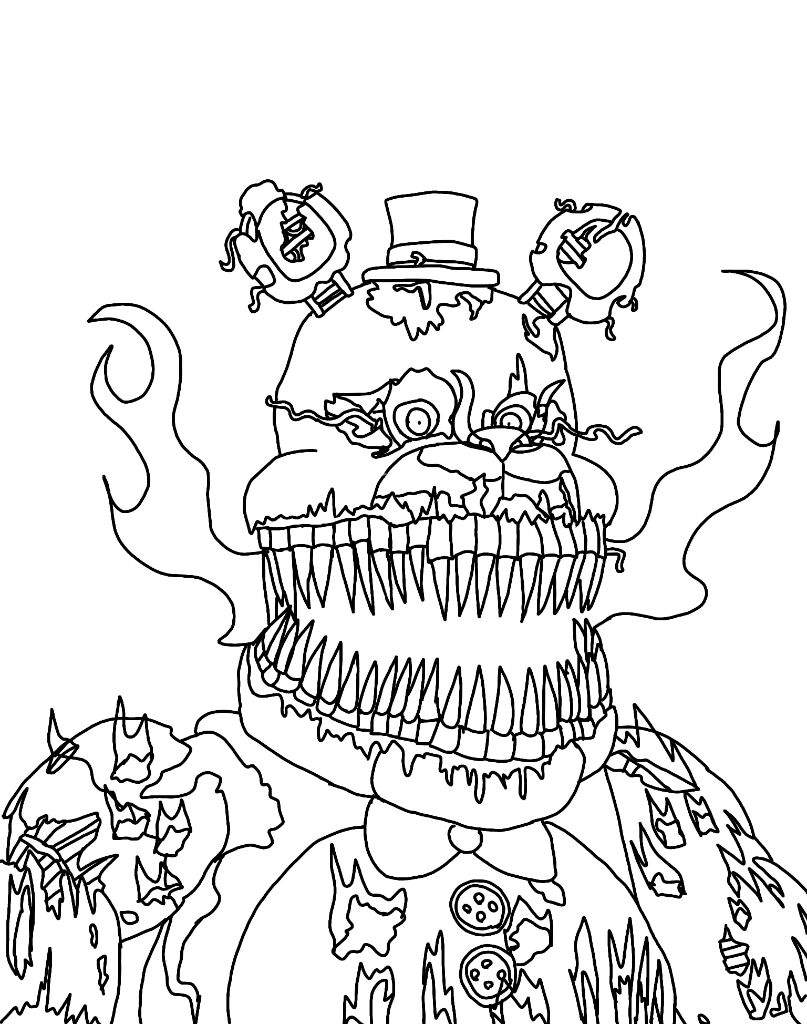 119+ FNAF Coloring Pages 46