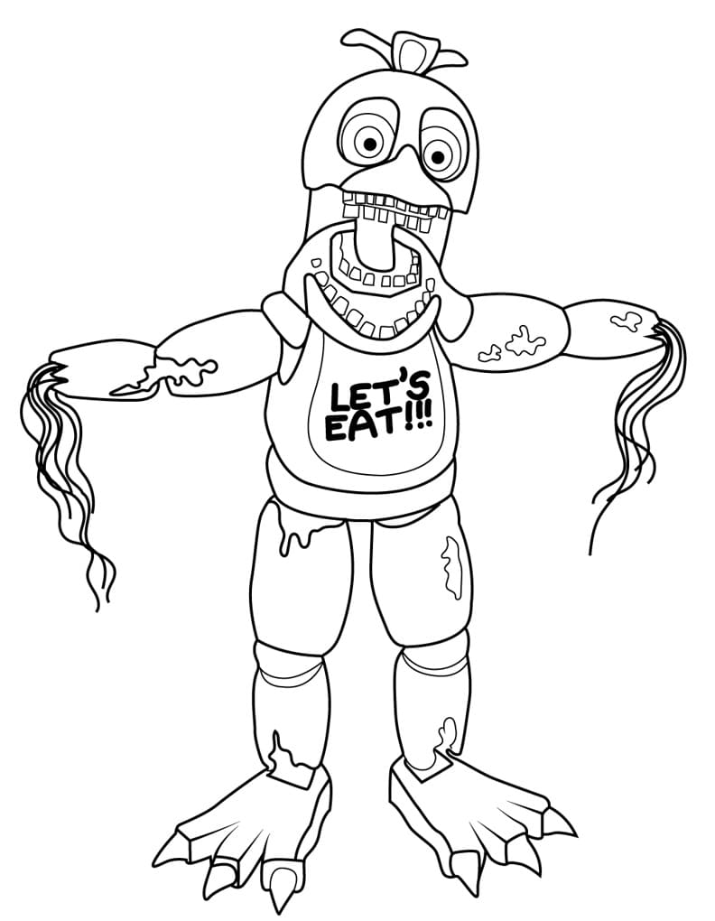 119+ FNAF Coloring Pages 49