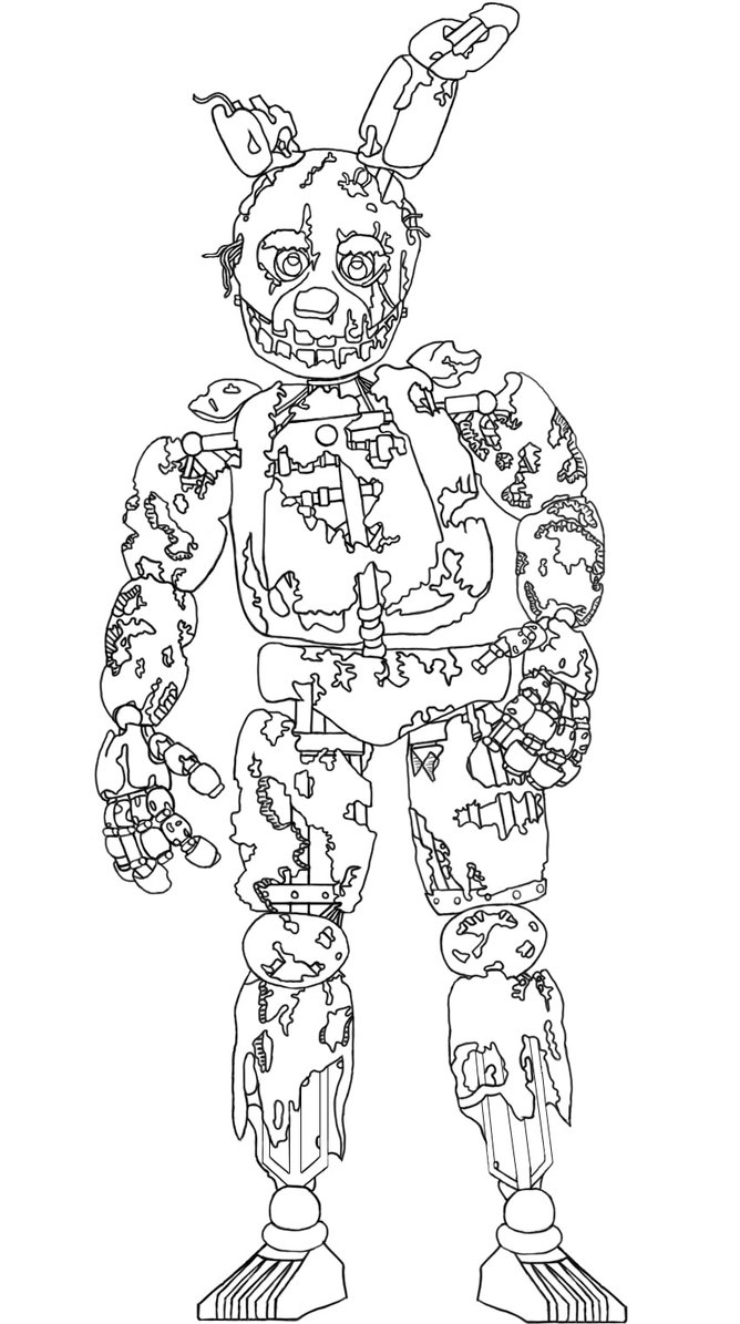 119+ FNAF Coloring Pages 55