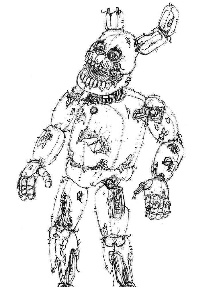 119+ FNAF Coloring Pages 65