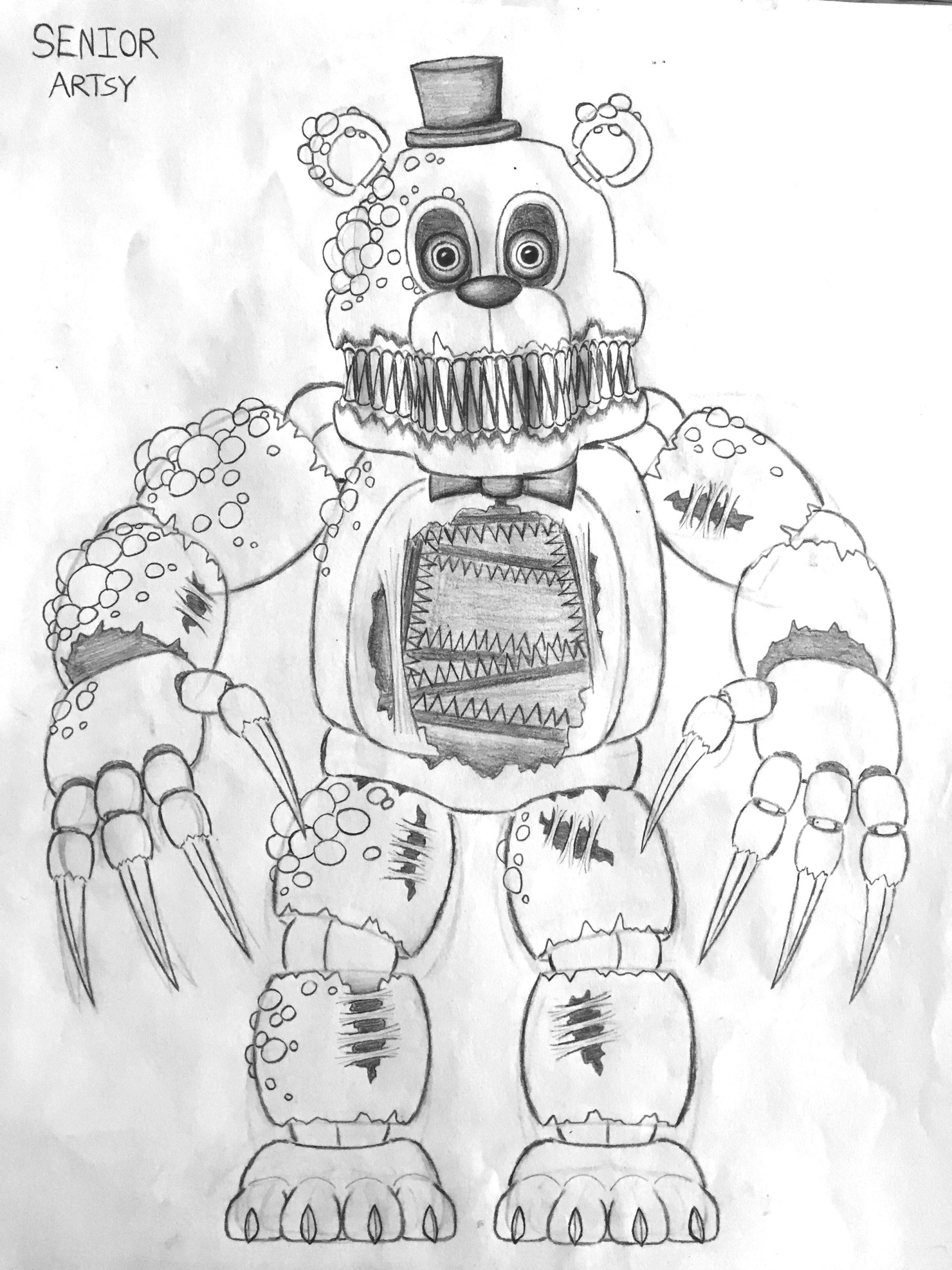 119+ FNAF Coloring Pages 7