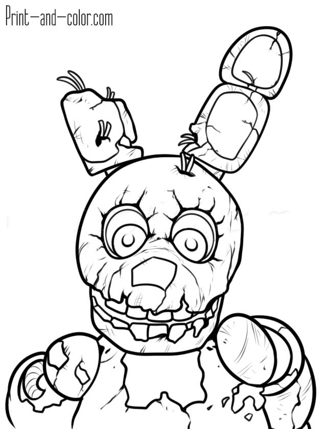 119+ FNAF Coloring Pages 84