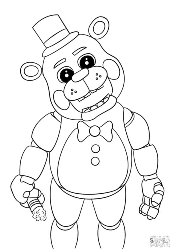 119+ FNAF Coloring Pages 88