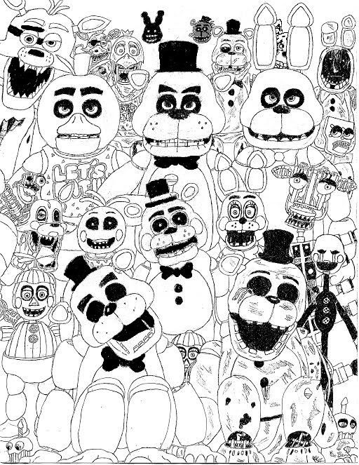 119+ FNAF Coloring Pages 94