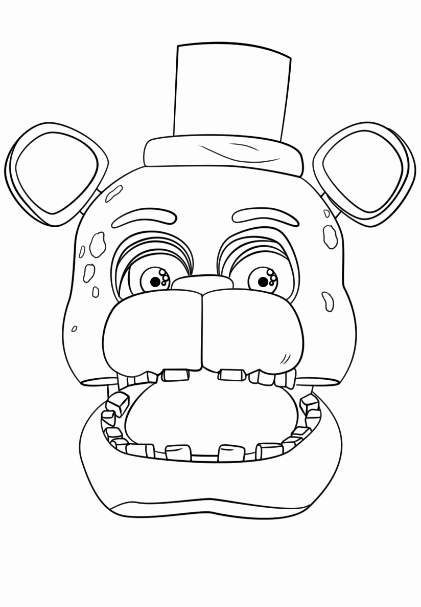 119+ FNAF Coloring Pages 96