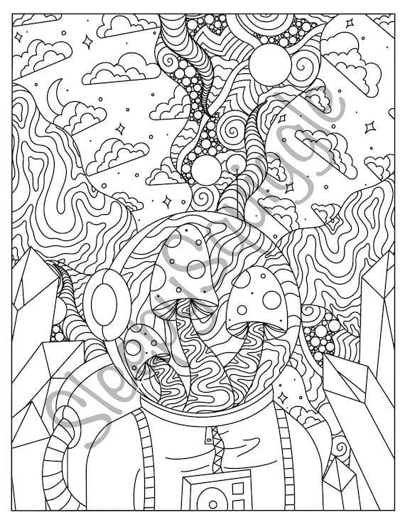 140 Trippy Coloring Pages: Dive into a Colorful Wonderland 108