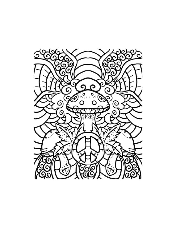 140 Trippy Coloring Pages: Dive into a Colorful Wonderland 109