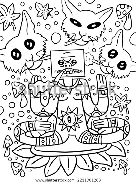 140 Trippy Coloring Pages: Dive into a Colorful Wonderland 117