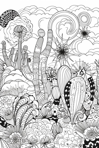 140 Trippy Coloring Pages: Dive into a Colorful Wonderland 125