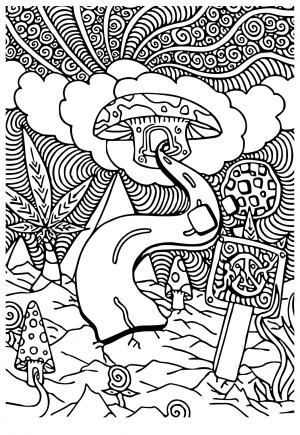 140 Trippy Coloring Pages: Dive into a Colorful Wonderland 128