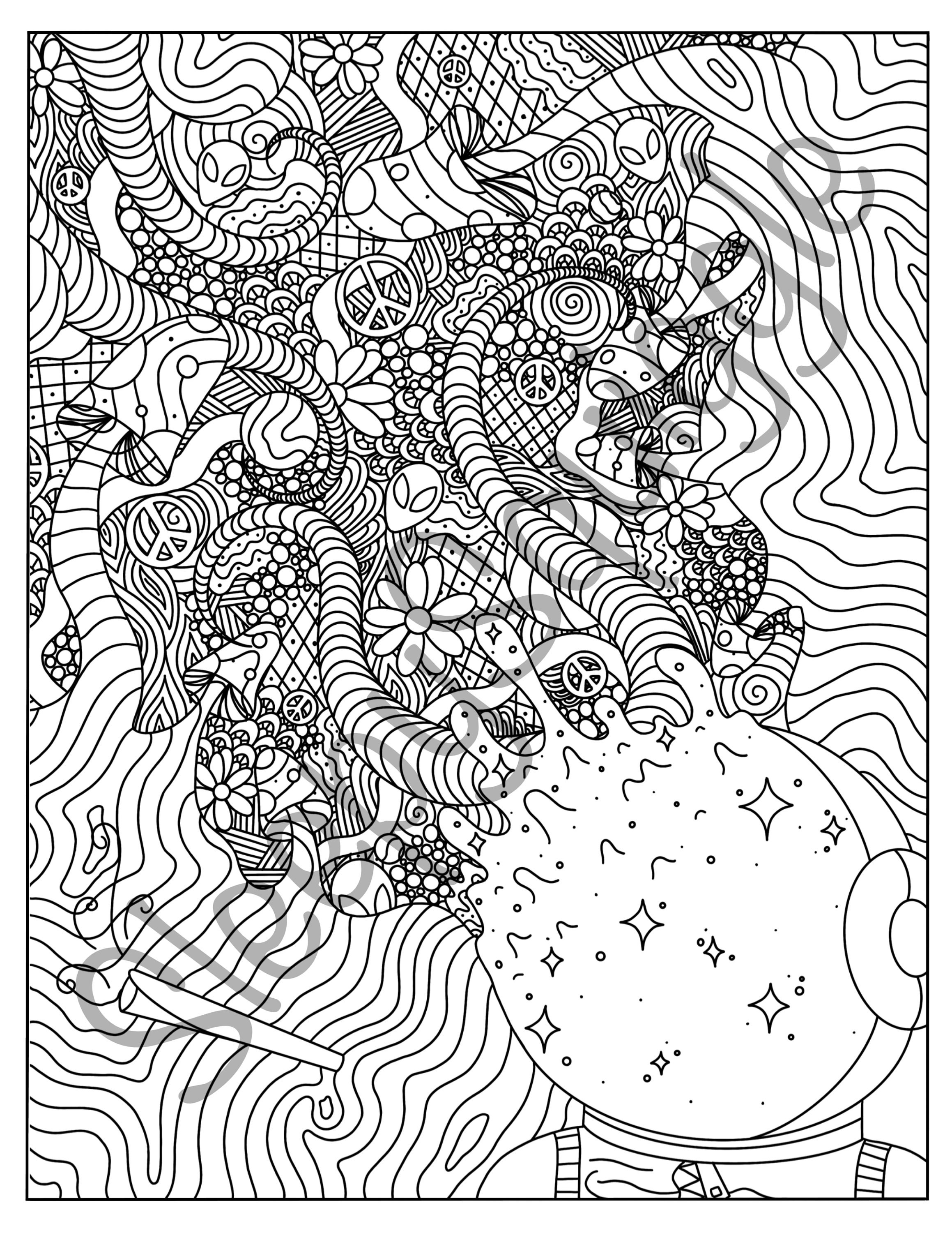 140 Trippy Coloring Pages: Dive into a Colorful Wonderland 2