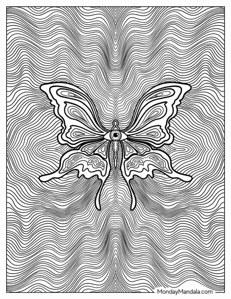 140 Trippy Coloring Pages: Dive into a Colorful Wonderland 45