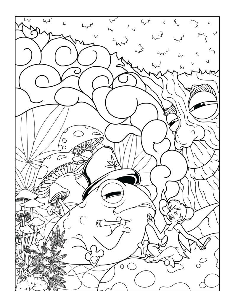 140 Trippy Coloring Pages: Dive into a Colorful Wonderland 56