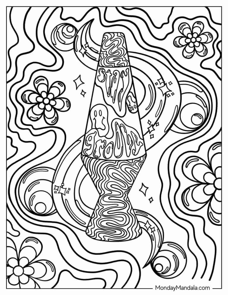 140 Trippy Coloring Pages: Dive into a Colorful Wonderland 66