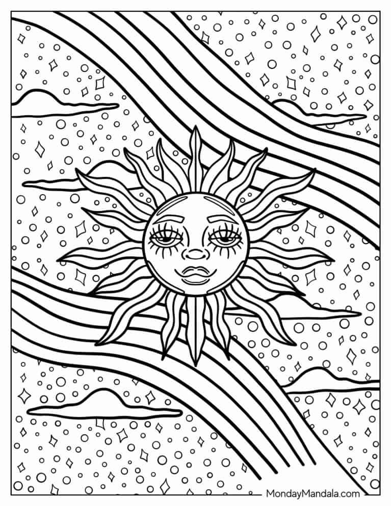 140 Trippy Coloring Pages: Dive into a Colorful Wonderland 67