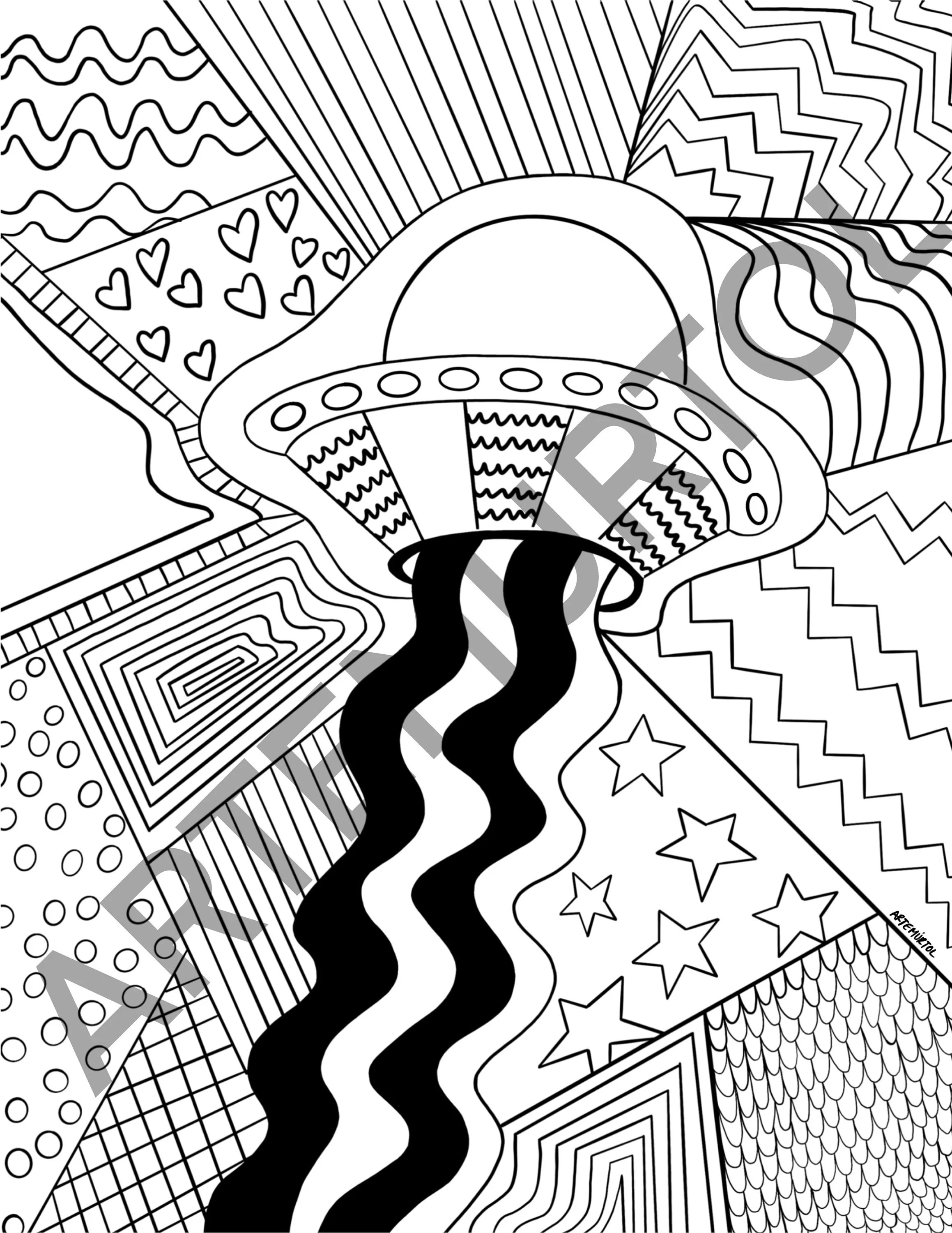 140 Trippy Coloring Pages: Dive into a Colorful Wonderland 7