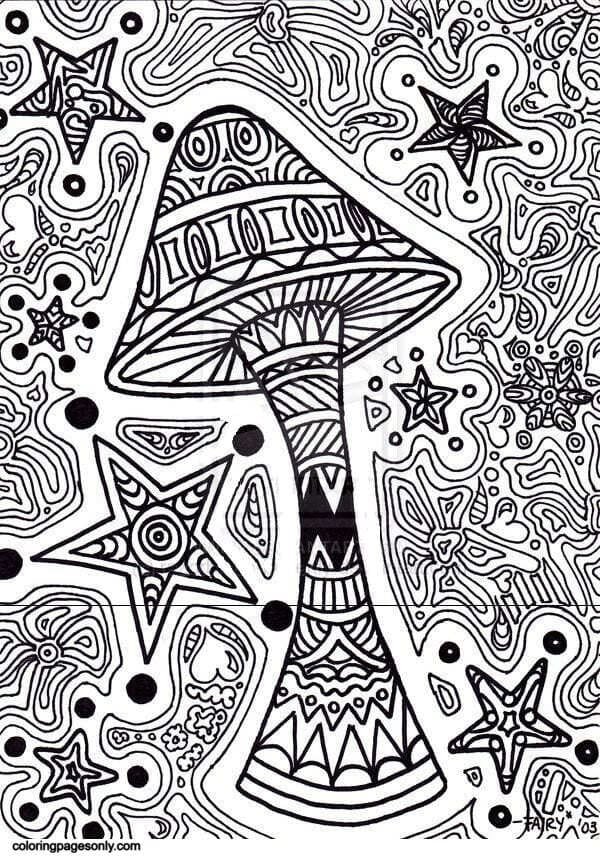 140 Trippy Coloring Pages: Dive into a Colorful Wonderland 90