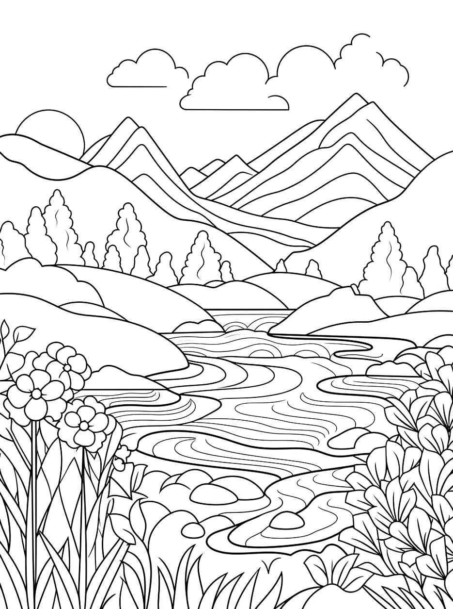 150+ Nature Coloring Pages 104