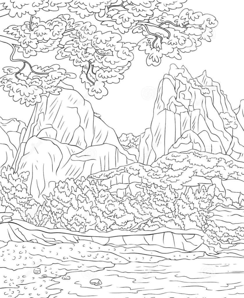 150+ Nature Coloring Pages 129