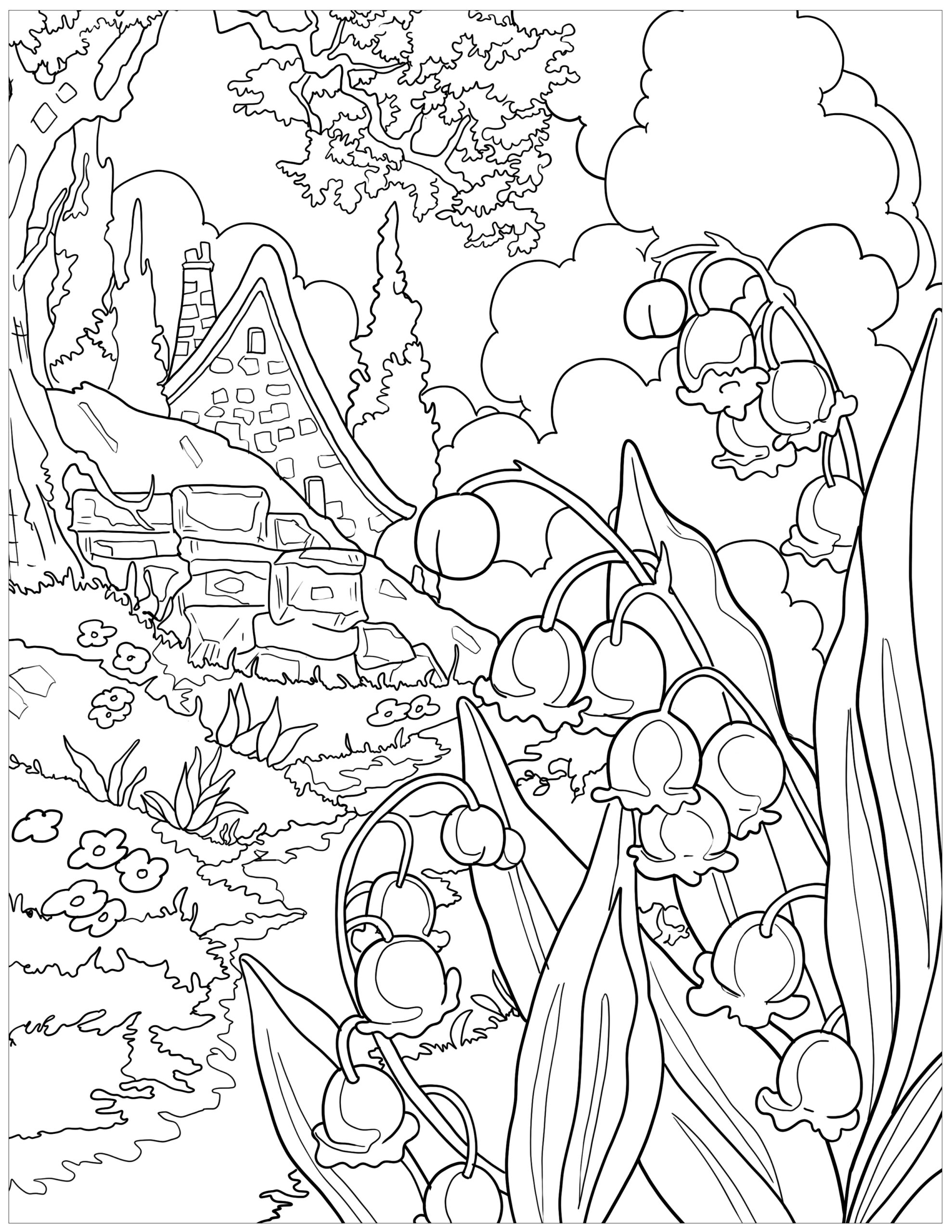 150+ Nature Coloring Pages 14