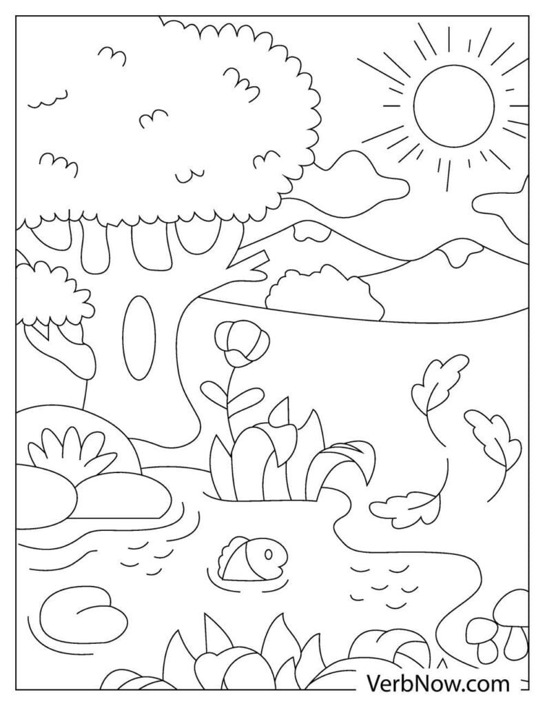 150+ Nature Coloring Pages 147