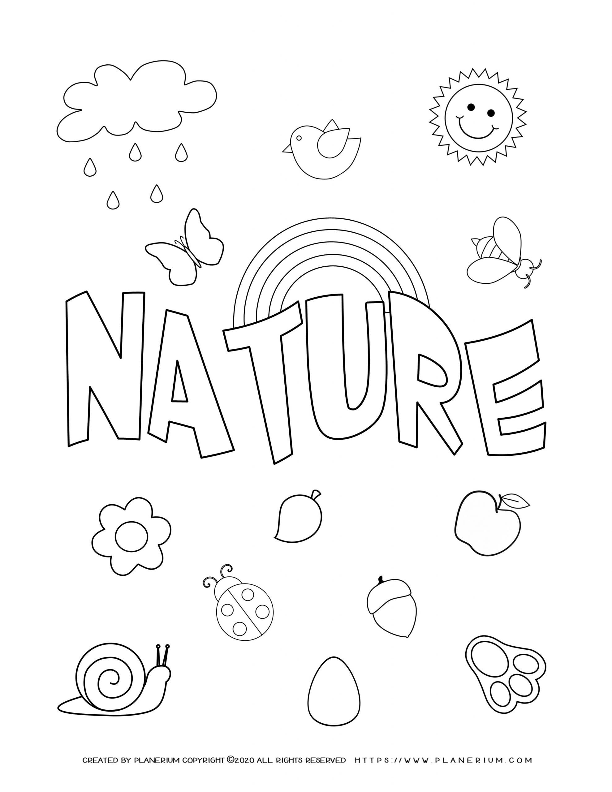 150+ Nature Coloring Pages 15