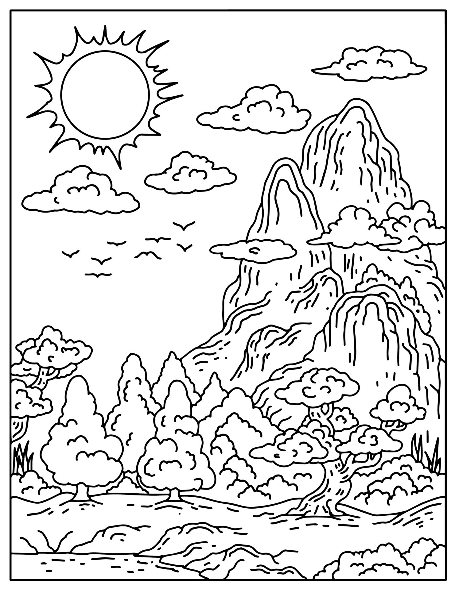 150+ Nature Coloring Pages 36