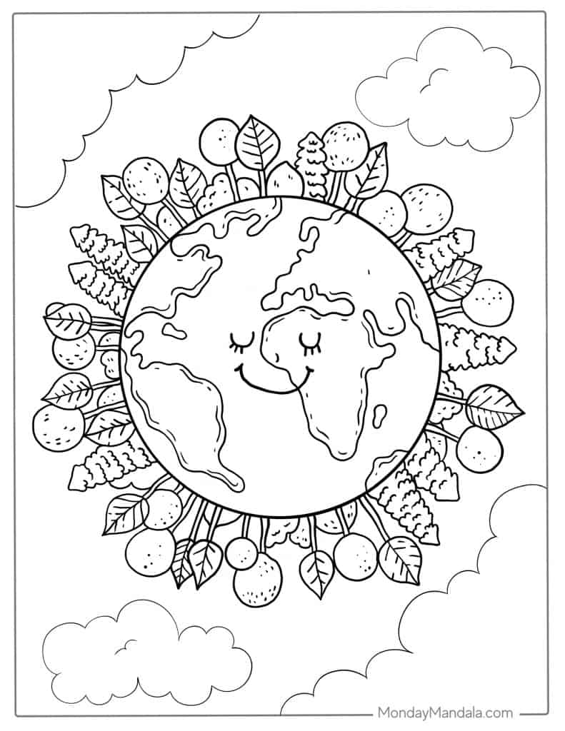 199+ Earth Coloring Pages: Explore Nature's Beauty 85