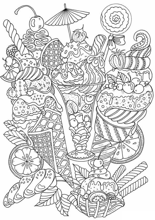 199+ Food Coloring Pages for Adult 113