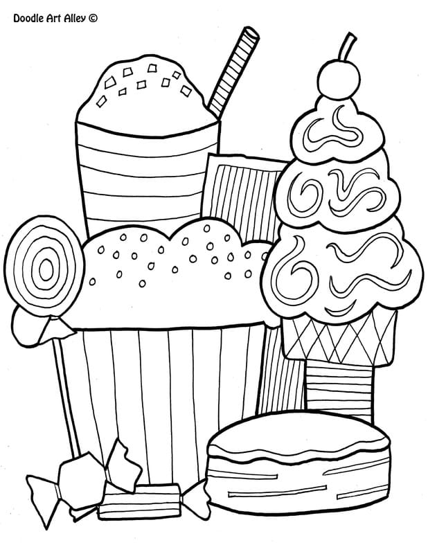 199+ Food Coloring Pages for Adult 121